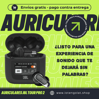 !TÚ DECIDES, MÁS MÚSICA, MENOS INTERRUPCIONES¡ Audífonos JBL Tour Pro 2   Últimas unidades